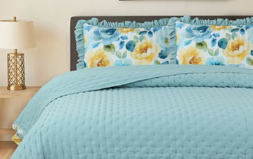 Colcha Ruffles Aqua