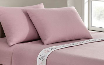Sábanas Polar Bordadas Rosa