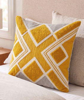 Funda Cojín Textura 45X45 Cm Amarillo-Perla