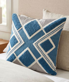 Funda Cojín Textura 45X45 Cm Azul-Perla