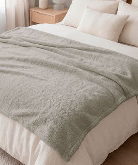 Manta Flannel 127X152 Cm Gris Verdoso