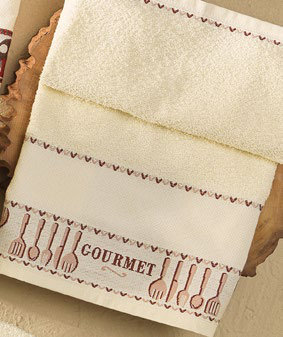Paño Cocina Toalla Jacquard 45X65 Cm Gourmet Beige